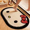 Tapete de piso de tierra de diatomeas de Hello Kitty de dibujos animados, se puede cortar a medida, aislante, absorbente de agua, antideslizante, fácil de mantener, adecuado para uso doméstico en el baño