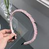 Estilo coreano moda novo simples cristal enrolamento borda fina headband oco tecido grutas de cabelo pacote de cabelo fada brilhante acessórios de cabelo