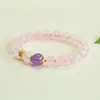 Pulsera de Cristal Rosa Natural Ai Yu Pulsera de Amatista para Mujer Venta Caliente en Transmisiones en Vivo de Kuaishou y Douyin Mayoreo S5080105