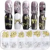 Set de Caja de Accesorios para Uñas Transfronterizos 2026, Dorado y Plateado Varios Estilos de Moños, Decoraciones de Mariposas para Uñas que No se Desvanecen