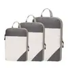 Conjunto de Sacos de Rede de Armazenamento com Compressão para Viagem Bolsa de Armazenamento para Roupas Íntimas Bolsa para Sapatos Bolsa Organizadora de Roupas para Mala Conjunto de Três Peças