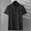 Camisa polo masculina de verão lisa, de manga curta, com colarinho, adequada para uso business casual, disponível em várias cores, resistente a rugas e versátil