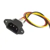 Conector de alimentação C14 IEC250V macho de fibra de vidro com chicote de fios tipo cartão soquete de alimentação AC embutido