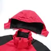Jaqueta corta-vento e impermeável personalizada com forro de fleece, espessa, para homens e mulheres, jaqueta de fleece com capuz de peça única, casaco quente para montanhismo