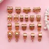 Cuentas Espaciadoras Colgantes con Patrón Retro de Bronce Antiguo, Cabezas Colgantes de Aleación de Tres Agujeros de Varios Estilos para Pulseras y Collares de Bricolaje