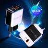 QC3.0 carregador de carregamento rápido do telefone móvel carregador de viagem da cabeça de carregamento direto para Apple Android cross-border atacado