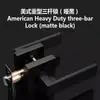 Fechadura de Canal com Manípulo de Três Barras Resistente Americana Transfronteiriça Fechadura de Porta de Quarto Sem Chave Fechadura de Porta Leve Fechadura de Três Barras para Comércio Exterior