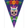 Série Cruzada Novo Dia dos Mortos Bandeirola Triangular Adereços de Local Festa Temática Decoração de Bar Layout de Banner