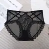 Pantaletas Transparentes de Puro Deseo para Mujer, Transpirables y Sexy con Encaje Cruzado y Refuerzo de Algodón Puro, Braguitas de Malla Triángulo para Dama 1079