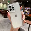 Borde Recto Transparente Adecuado para Funda de Teléfono Móvil Apple 15Promax TPU Suave iPhone11 Todo Incluido Simple 16 Cubierta Protectora