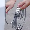 Tira de Acabamento de Borracha em Forma de U Personalizada para Carros, Tira Brilhante Anti-Colisão, Adesivo Oculto Anti-Risco para Bordas de Portas, Tira Galvanizada para Bordas de Portas