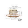 Taza de té nórdica transparente dorada transfronteriza para oficina y hogar, de vidrio ligero, de lujo, creativa, con aislamiento térmico, para café, bebidas frías.