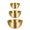 Tazón de Acero Inoxidable Transfronterizo para Ensalada, Tazón para Batir Huevos, Tazón Estilo Japonés 304 con Escala, Tazón para Hornear y Mezclar Masa, Tazón Dorado para Cocinar, Tazón para Mezclar