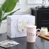 Amazon se especializa en Tazas Cerámicas Nórdicas con Patrones de Mármol y Cucharas, Vasos de Agua, Tazas de Café y Cajas de Regalo que se Pueden Personalizar