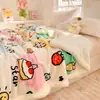 Manta de lana de cordero y leche, manta de forro polar coral para dormitorio de estudiante, manta para siesta en la oficina, manta para cubrir el sofá, colcha fina