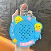 Pato de la suerte creativo tablero de dibujo de bola de acero magnético llavero divertido descompresión juguetes para estudiantes pequeño regalo llavero al por mayor