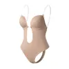 Explosiones de Comercio Exterior para Mujeres Transfronterizas Vestido de Espalda Visible Llamativo Mono con Sujetador Invisible de Escote en U