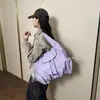 Bolso de Gran Capacidad para el Trabajo y los Viajes de Mujeres, Bolso de Mano Casual de Color Sólido con Cordón, Tendencia de Bolso Cruzado para Mujeres 2026