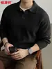 Suéter de Punto de Moda con Cuello Polo Hengyuanxiang para Hombre, Nuevo Estilo Otoño/Invierno 2026 Camisa Básica de Cuello Solapa Ropa para Hombre