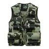 Chaleco Malla de Secado Rápido Multi-Bolsillo Fotografía Publicidad Pesca Tallas Grandes Hombre Primavera y Otoño Nuevo Camuflaje Pantalones con Bolsillos Multi-Solapa Hombre