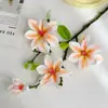 Flor de Magnolia Simulada Realista de Gama Alta Estilo Chino Nuevo Decoración Zen para el Hogar y el Hotel Paisajismo Arte Floral Transfronterizo