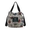Bolso Cubo Floral para Mujer 2025 Verano Nueva Moda Retro Florido Personalizado Casual Hombro Cruzado