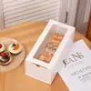 Estilo Ins Moda Simple Top Ventana Abierta Transparente Caja para Pan Pastel Postre Huevo Tarta Caja de Embalaje para Hornear Gran Capacidad