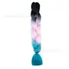 Fibra química de tres colores, cuatro colores, cinco colores, degradado, seda de alta temperatura, trenza grande, trenza jumbo, trenza burbuja, material para trenzas de cabello