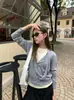 MZI STUDIO Outono Inicial Estilo Coreano Suave Versátil Emagrecedor Falso Duas Peças Gola Halter Cardigã de Tricô A80132