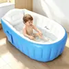 Banheira Inflável para Bebê Portátil Dobrável Piscina de Banho Infantil Almofada de Assento