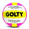 Golty Gvm-1032 No. 5 Balones de Voleibol Oficiales de PVC de Alta Calidad, Estables en Vuelo, Cosidos a Máquina para Entrenamiento