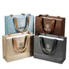 Nuevas Bolsas de Papel para Hotel, Bolsas Tote, Bolsas de Papel con Logo Impreso, Estampado Dorado, Publicidad, Bolsas de Papel de Regalo para Hotel