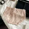Bragas Sexys de Encaje Semi-Transparentes Caladas Estilo Francés para Mujer, Braguitas de Satén con Parches de Cintura Media y Entrepierna de Seda