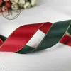 Em estoque Poliéster de Phnom Penh Dupla Face com Flores Embalagem de Caixa de Presente Fita de Feriado de Natal Laço de Fita Atacado