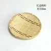 Cesta de Frutas Redonda Tecida à Mão de Bambu Cesta de Peneirar Hotel Fazenda Lanches de Chá Bandeja de Bambu Armazenamento Cesta de Bambu Cesta para Pão Cozido Decoração de Jardim de Infância