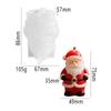 Molde de Silicona de Papá Noel Tridimensional para Manualidades, Adornos de Yeso para Aromaterapia, Nuevo Molde Navideño para Velas Transfronterizo