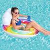 Sofá inflable de agua con doble fila flotante y forma de cisne sandía para tomar el sol, colchón inflable reclinable, colchoneta de playa, anillo de natación