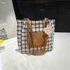 Bolsa a Cuadros para Mujer 2025 Estilo Coreano Nueva Moda Casual Simple Bolso Tote Bolso de Gran Capacidad Mochila Bolso de Hombro para Mujer