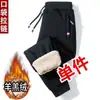 Pantalones largos casuales para hombre, gruesos y cálidos con forro polar, nuevo estilo de otoño e invierno, forrados de polar, adecuados para usar al aire libre, estilo jogger, pantalones deportivos de algodón