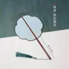 Abanico de Caligrafía con Espacio en Blanco para Escribir, Abanico Pintado a Mano por Ambos Lados, Estilo Hanfu, Estilo Antiguo, Abanico con Borla, Arte de Bambú