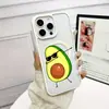 Adecuado para funda de teléfono magnética Apple 17, Divertida funda protectora 2 en 1 para iPhone 18 Pro Max Aguacate Agujero Grande