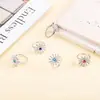 Exportación Transfronteriza Europea y Americana de Anillos de Moda con Diseño de Flor de Piedra Preciosa de Color Brillante con un Toque de Alta Gama, Stock Listo del Fabricante en Amazon