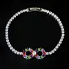 Nova pulseira de zircônia colorida, temperamento retrô, moda medieval, nicho, única s8419