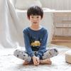 Nova roupa interior térmica infantil multicolorida dos desenhos animados impresso algodão outono e inverno pijama de duas peças para meninos e meninas
