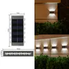 Luz de pared solar, luz de jardín exterior, luz de paisaje impermeable, luz lavaluz de pared para jardín de villa, luz ambiental de pared exterior