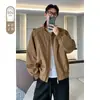 Jaqueta Desconstruída com Zíper Duplo Estilo Americano Casaco Harrington Piloto Masculino Outono e Inverno Jaqueta com 90% de Penugem de Pato Branco