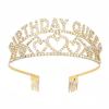 Direto da Fábrica Coroa Alça de Ombro Strass Faixa de Cabelo Festa de Aniversário Acessórios de Cabelo Celebrante da Internet Decoração de Confeitaria Coroa de Bolo Adorno de Cabeça