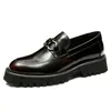 [vip para] zapatos de cuero lefu de piel de vaca de primera capa zapatos casuales de negocios para hombre zapatos británicos de un paso con suela gruesa para hombre