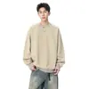 Sudadera con Bordado de Marca Americana de Moda Otoñal Streetwear de Marca de Moda Sudadera con Capucha Casual Holgada para Hombre Ropa Superior Versátil Retro de Peso Pesado
