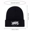 Gorro de punto bordado de calle punk gótico transfronterizo nuevo gorra de pullover gorro de lana para hombre y mujer sombrero cálido